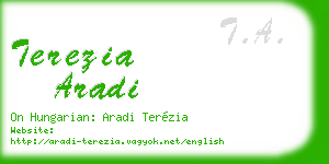 terezia aradi business card