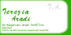 terezia aradi business card